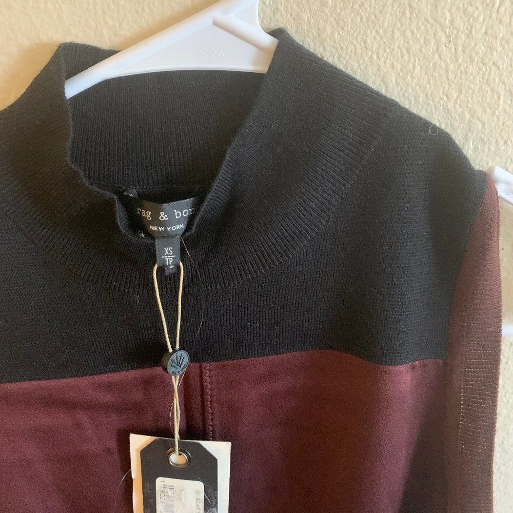 Rag & Bone NewYork XS Port Vivienne Dress Maroon